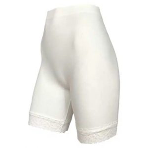 Festival Microfiber shorts i hvid med blondekant til kvinder