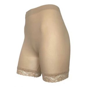 Festival Microfiber shorts i nude med blondekant til kvinder