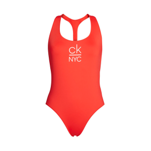 Calvin klein Scoop badedragt uden bøjle, rød, Størrelse: XS, Dame